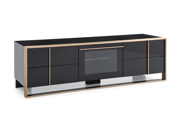 Nova Domus Cartier Modern Black & Rosegold Tv Stand Model VGVCTV-A002