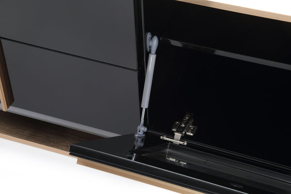 Nova Domus Cartier Modern Black & Rosegold Tv Stand Model VGVCTV-A002