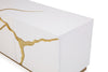 Aspen Modern White & Gold TV Stand
