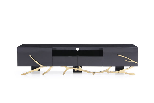 Legend Modern Black & Gold 79" TV Stand