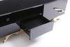 Legend Modern Black & Champagne Gold 87" TV Stand