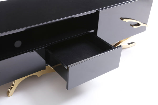 Legend Modern Black & Gold 79" TV Stand
