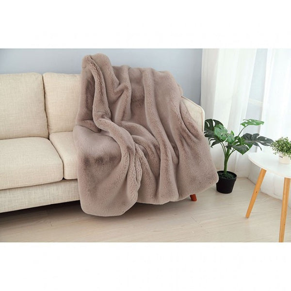 Furniture of America Caparica Blush Contemporary Throw Blanket Model TW4142