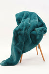 Furniture of America Caparica Teal Contemporary Throw Blanket Model TW4153
