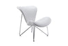 Modrest Decatur Mid Century White Leatherette Accent Chair Model VGOBTY105-WHT