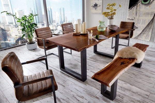Taylor Large 87" Modern Live Edge Wood Dining Table