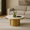 Modrest Rocky Glam White & Gold Coffee Table Model VGGMM-CT-1360A