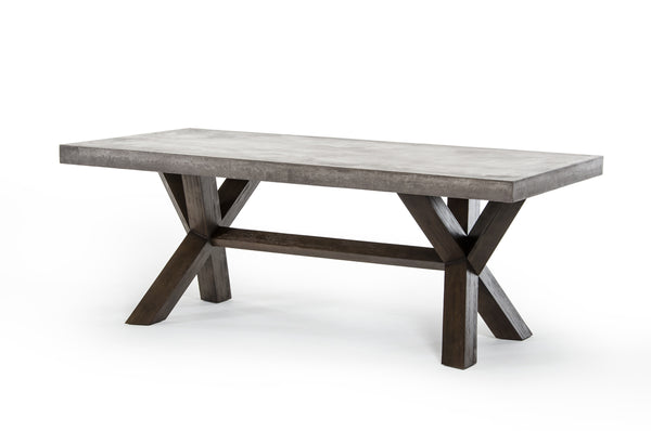 Modrest Urban Concrete Rectangular Dining Table Model VGDEU1501V