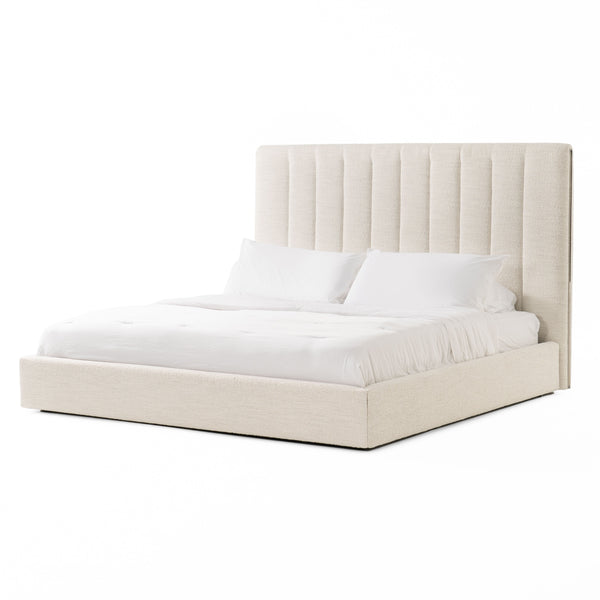 Modrest Valhalla Contemporary White Fabric Bed Model VGKK-KFB1008-WHT-BED