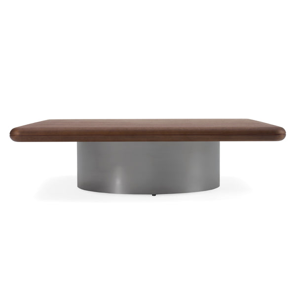 Modrest Valley Modern Walnut & Titanium Coffee Table Set Model VGIP-ST798AB