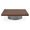 Modrest Valley Modern Walnut & Titanium Coffee Table Set Model VGIP-ST798AB