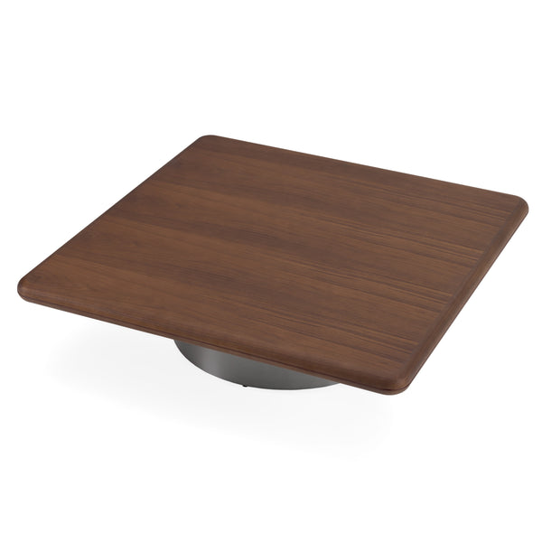 Modrest Valley Modern Walnut & Titanium Coffee Table Set Model VGIP-ST798AB