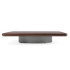 Modrest Valley Modern Walnut & Titanium Coffee Table Set Model VGIP-ST798AB