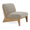 Divani Casa Vance Modern Sand Fabric & Wood Accent Chair Model VGKK-KF.A2387-SAND