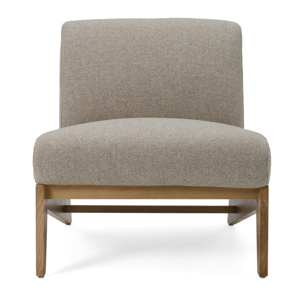 Divani Casa Vance Modern Sand Fabric & Wood Accent Chair Model VGKK-KF.A2387-SAND