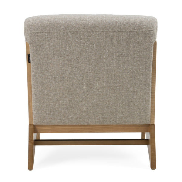 Divani Casa Vance Modern Sand Fabric & Wood Accent Chair Model VGKK-KF.A2387-SAND