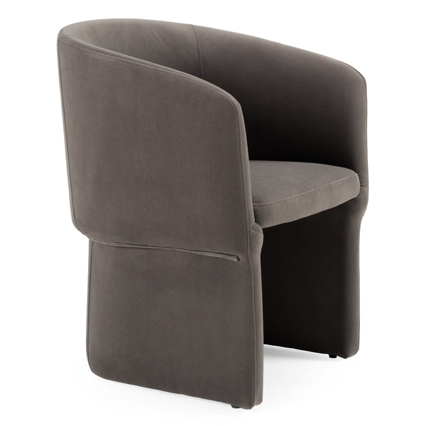 Modrest Vassar Modern Grey Velvet Dining Chair Model VGEU-MC-9707CH-A-G-DC