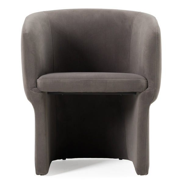 Modrest Vassar Modern Grey Velvet Dining Chair Model VGEU-MC-9707CH-A-G-DC