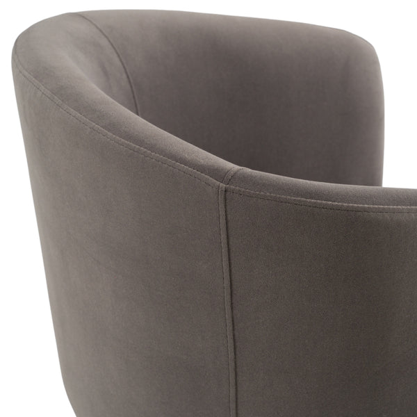 Modrest Vassar Modern Grey Velvet Dining Chair Model VGEU-MC-9707CH-A-G-DC