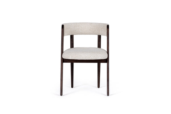 Modrest Vegas Modern Cream Fabric & Walnut Oak Dining Chair (Set Of 2) Model VGME-VEGAS-CRM-DC