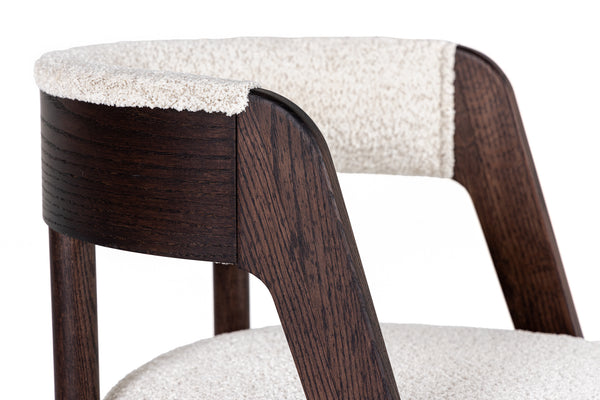 Modrest Vegas Modern Cream Fabric & Walnut Oak Dining Chair (Set Of 2) Model VGME-VEGAS-CRM-DC