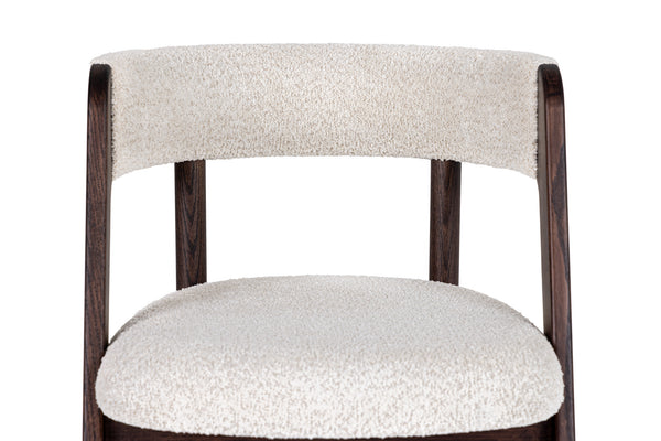 Modrest Vegas Modern Cream Fabric & Walnut Oak Dining Chair (Set Of 2) Model VGME-VEGAS-CRM-DC