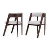 Modrest Vegas Modern Light Grey & Walnut Oak Dining Chair (Set Of 2) Model VGME-VEGAS-LTGRY-DC