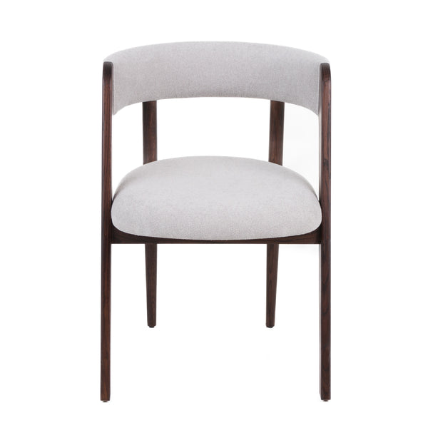 Modrest Vegas Modern Light Grey & Walnut Oak Dining Chair (Set Of 2) Model VGME-VEGAS-LTGRY-DC