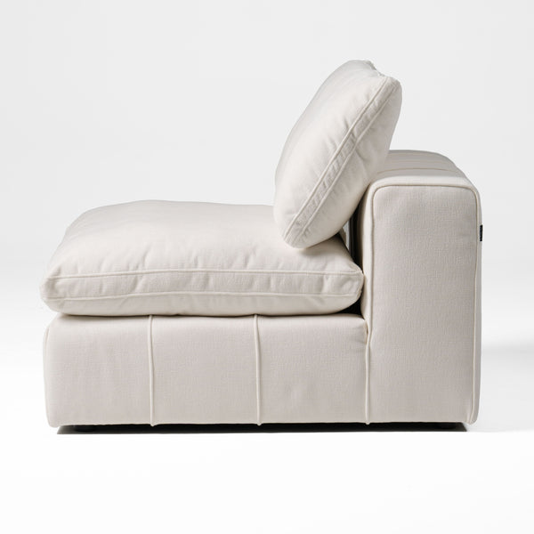 Divani Casa Vicki Modern Off White Fabric Modular Armless Seat Model VGKK-KF.8033-1.5SEAT-IVORY