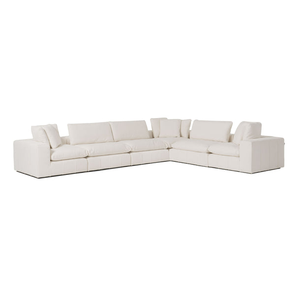 Divani Casa Vicki Modern Off White Fabric Modular Armless Seat Model VGKK-KF.8033-1.5SEAT-IVORY
