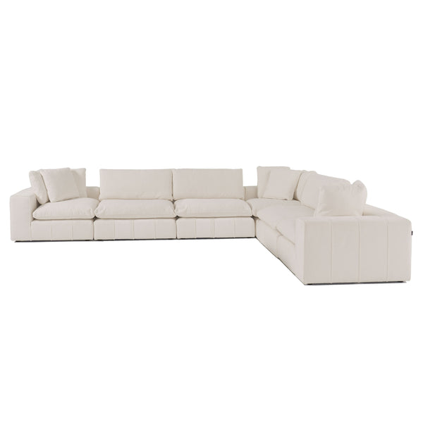 Divani Casa Vicki Modern Off White Fabric Modular Corner Seat Model VGKK-KF.8033-CORNER-IVORY