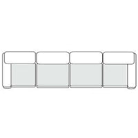 Divani Casa Vicki Modern Off White Fabric Modular Sectional 4 Piece Sectional Model VGKV-KF.8033-MOD-IVORY-4-Piece Sectional