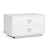 A&X Victoria Modern White Crocodile Nightstand Model VGUNAW324-80-CROC