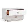 A&X Victoria Modern White Crocodile Nightstand Model VGUNAW324-80-CROC