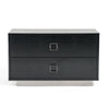 Victoria Modern Black Crocodile Nightstand