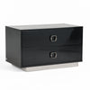 A&X Victoria Modern Black Crocodile Nightstand Model VGUNAW324-80-BLK