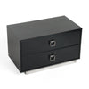 Victoria Modern Black Crocodile Nightstand