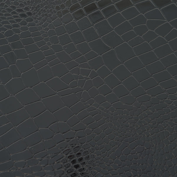 Victoria Modern Black Crocodile Nightstand