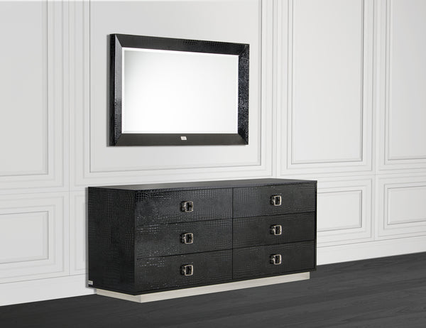 A&X Victoria Modern Black Crocodile Dresser Model VGUNAW421-159-BLK