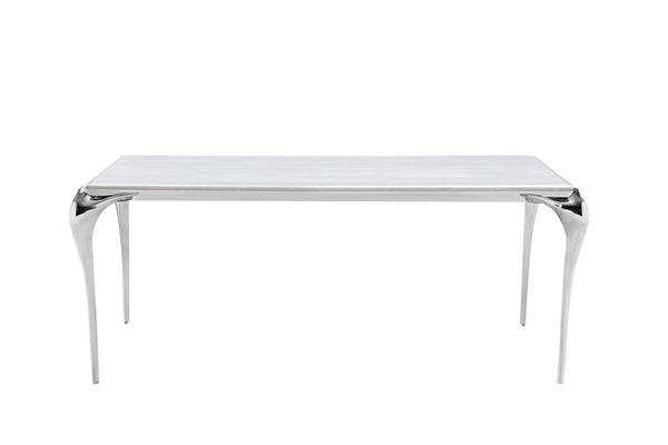 Modrest Vince Modern Faux Marble & Stainless Steel Dining Table Model VGZAT107-DT-1