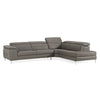 Lamod Italia Viola Italian Contemporary Grey Leather Right Facing Sectional Sofa Model VGDTVIOLA-KIM-FUME-RAF-SECT