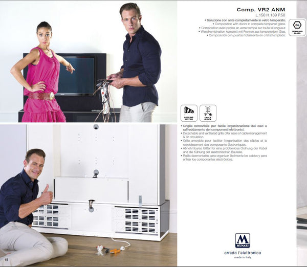 Vr4 Verona Tv Entertainment System Made In Italy Model VGMUVR4-ANM