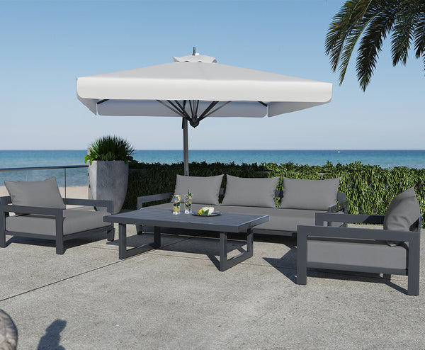 Renava Wake Outdoor Dark Charcoal Sofa Set Model VGGE-WAKE-SOFA-SET-GRY