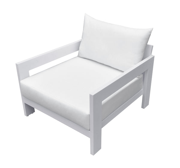Renava Wake Modern White Outdoor Lounge Chair Model VGGEMONTALK-WHT-CH