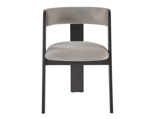 Modrest Washington Modern Grey Fabric & Ebony Oak Dining Chair (Set Of 2) Model VGME121259-EDCHR