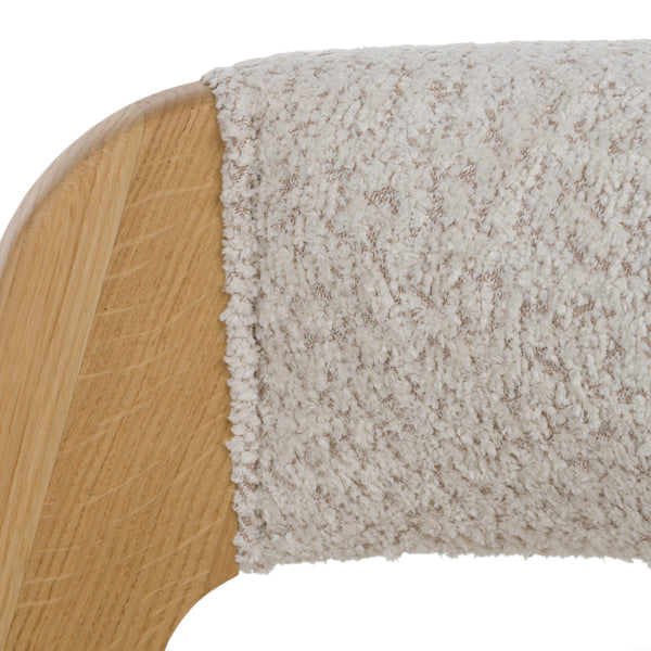 Modrest Vegas Modern Cream Fabric & Natural Oak Dining Chair (Set Of 2) Model VGME121259-CRM-DC