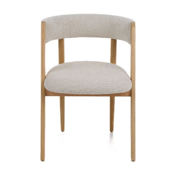Modrest Vegas Modern Cream Fabric & Natural Oak Dining Chair (Set Of 2) Model VGME121259-CRM-DC