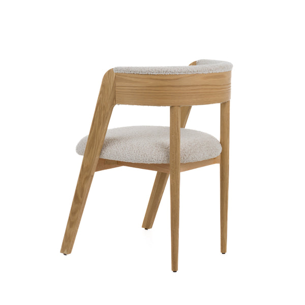 Modrest Vegas Modern Cream Fabric & Natural Oak Dining Chair (Set Of 2) Model VGME121259-CRM-DC