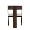 Washington Modern Cream Fabric + Brown Oak Dining Chair (Set of 2)