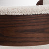 Washington Modern Cream Fabric + Brown Oak Dining Chair (Set of 2)